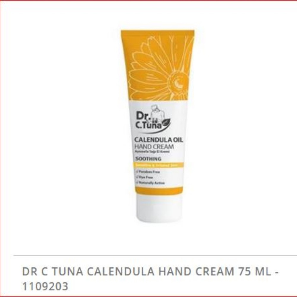 Dr. C Tuna Calendula Hand Cream 75 ml